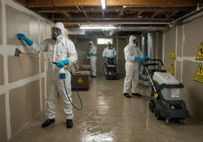 Basement Moisture Removal and Structural Drying process in Jasper County, GA